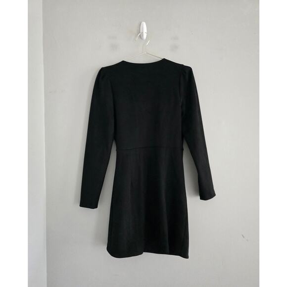 Jason Wu Black Vegan Suede Wrap Style Dress S - Picture 4 of 4